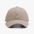 Classic khaki six-panel baseball cap in premium twill cotton for men and women - Adjustable / Khaki