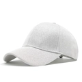 Close-up of white baseball cap showing breathable mesh fabric and reinforced stitching - 56-60cm / Silver