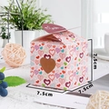 Pink heart-patterned gift box with heart-shaped window and lover tag, 7.5cm size - Pink Gift Box