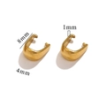 Gancio per ciondolo in acciaio inossidabile dorato per gioielli fai da te 8x4x1mm - 4x8mm / Oro