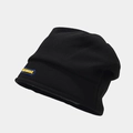 Detalle del gorro de punto tipo gofre negro con el parche rectangular Garment en el lateral - M(56-58cm) / Negro