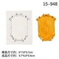 Baroque scroll relief photo frame silicone mold for vintage cake fondant decoration - 15-948 Grey