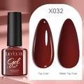 LILY'CUTE wine red gel polish X032 with glossy and matte top coat finishes, 7ml bottle - Wine Red (32)