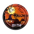Assiette en carton pour Halloween avec citrouille orange, chauves-souris et Trick or Treat - 24 Assiettes 7 Pouces