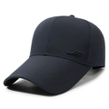 Donkerblauwe heren baseballpet met lasergeperforeerde gaten en zijlogo details - Verstelbaar / Marineblauw