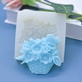 Silikonform Blumenkorb für DIY-Kuchendekoration und handgefertigte Duftkerzen - Blumenkorb Schmetterling Stil