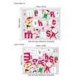 Adesivo murale natalizio con Babbo Natale e renne in formato layout 60x45cm - 45*60cm (Senza Borsa)