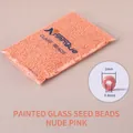 Nude pink painted porcelain glass beads 2mm size for DIY jewelry making and crafts - Nude Pink 2mm