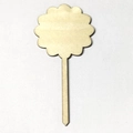 Cloud-shaped wooden garden plant tag with pointed stake for succulent labeling - Cloud Shape (5*10cm)