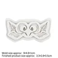 Weiße Silikonform mit Scroll-Spitze für Fondant, 9x4,8x1cm groß, für DIY-Backen - Grau