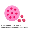 Pink silicone mold with 8 raspberry cavities for DIY cake decorating and clay crafts - 3# Raspberry - Pink