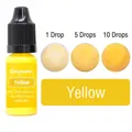 Yellow liquid dye for DIY candle making in 10ml leak-proof bottle with color intensity guide - 10ml / Yellow