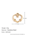 Mini Openwork Vine Heart Pendant - Gold