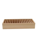 Natural wooden jewelry display stand with vertical dividers for rings and necklaces - 17-Slot Headband Display/Multi-Grid Rack