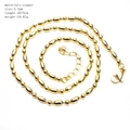 Detail of 45cm gold copper bead chain necklace with 3.1mm beads and extension - Bead Chain V2