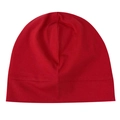 Klassische rote atmungsaktive Baumwoll-Beanie für Damen und Herren im minimalistischen Stil - Burgunderrot