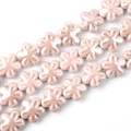 Dettaglio di perline a forma di fiore di ciliegio rosa in ceramica per gioielli DIY - Rosa Antico