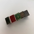Miniature book hair clips in dark green, red, and brown with gold embossed details - 21# Western Style Book Clip