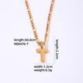 Collana a catena Figaro in acciaio inossidabile dorato con ciondolo lettera T - Lettera T / Oro
