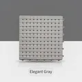 Elegant grey TPE interlocking bathroom mat with non-slip square drainage holes - 30*30cm / Natural Curve - Elegant Grey