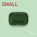 Portable small green triple grid medicine box with independent compartments for daily pill storage - Small 3-Grid Green