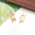 Golden alloy cartoon beard character charm pendant for DIY Christmas jewelry making - 1Pc KC Gold Santa Claus Charm - 12x23mm