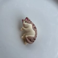 Molletta per capelli gatto soriano marrone e bianco con graziosa figura 3D - Marrone a Strisce