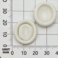 Protective white latex finger cots shown with a metric scale for precise sizing - 10pcs White Latex Finger Cots