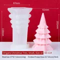 Stampo in silicone per albero di Natale stile origami e candela rosa prodotto SD-114 - Piccolo albero di Natale origami 10 SD-114