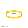 Pulsera minimalista de acero inoxidable chapado en oro de 18k con eslabones en forma de U - Hebilla de herradura de una fila / Chapado en Oro de 18K / Dorado