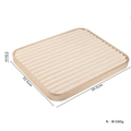Vassoio per gioielli in metallo dorato con velluto beige, misura 39,5x32,5x2,8 cm - Vassoio per anelli rettangolare / Beige