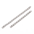 Gunmetal verlengkettinkje voor DIY-sieraden met druppelvormige schakels en gladde afwerking - 5cm / Gunmetal