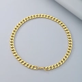 Collar de cadena cubana dorada de acero al titanio con cierre de mosquetón resistente - Cierre De Langosta Dorado (ancho De Cadena 9 Mm) / 45cm