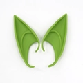 Vibrant green pointed elf ears made of soft silicone for Halloween cosplay costumes - Long Style (OPP Bag) / Fruit Green