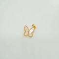 Golden butterfly pendant with white mother-of-pearl shell inlay and zircon accents - Butterfly / Gold (White Shell)