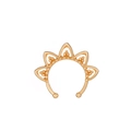 Eleganter goldener Kronen-Nasenring mit filigranen Details und glänzendem Finish - Kupfer / KC-Gold (X843)