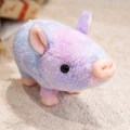 Simpatico maialino di peluche in viola e rosa sfumato, morbido gioco per bambini - 23CM / Viola