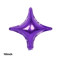 10-inch purple four-pointed star foil balloon with metallic finish for party decor - 10 Inch Purple Four-Pointed Star