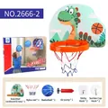 Panier de basket dinosaure pour enfants avec LED, deux ballons et pompe - Thème Dinosaure (NO.2666-1)
