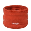 Winter red thermal neck gaiter with white HILOWANT embroidery and thick fleece lining - 23*14*2cm / Orange