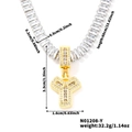 Golden Y-shaped necklace with cubic zirconia pendant, dimensions 60cm chain and 32.2g weight - Letter Y