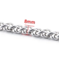 8mm silver stainless steel flower basket keel chain for DIY jewelry making and necklace - Wheat Spiga Chain 8mm