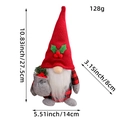 Christmas gnome doll in red plaid outfit with dimensions 10.83x5.51 inches - Red Black Plaid Male Gnome