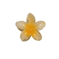 Frangipani hair claw clip with translucent yellow and white gradient floral design - 10# Trumpet Flower Bright Yellow