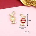 Detailed view of DIY candy charms with dimensions 21mm by 11mm and enamel finish - Candy