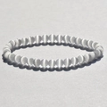Elegantes graues Katzenauge Steinperlenarmband mit glänzendem, poliertem Finish - 6mm