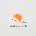 Miniatura de pulpa de naranja de 1,3 cm en resina para manualidades DIY y casas de muñecas - Rodaja de pomelo amarillo pequeña-1.3cm