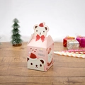 Scatola regalo di Natale rosa con orsetto e manico per confezioni di caramelle - Orsetto Rosa