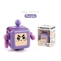 Purple fidget robot toy with mechanical arms and retail box for stress relief - Big Eye Robot Purple English Box (166-9)