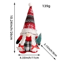 Poupée peluche de gnome de Noël avec un bonnet rouge tricoté et un petit sapin vert - Femme - Chapeau Rouge à Flocons de Neige
